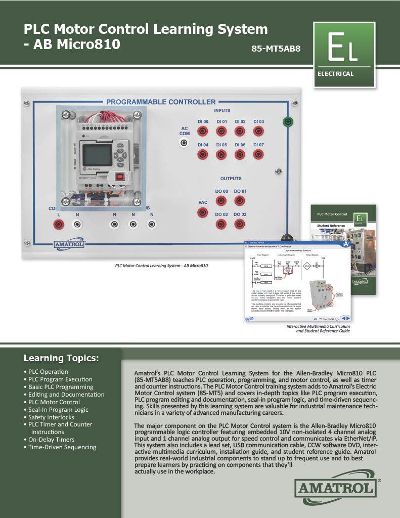 PLC Motor Control Training System Amatrol