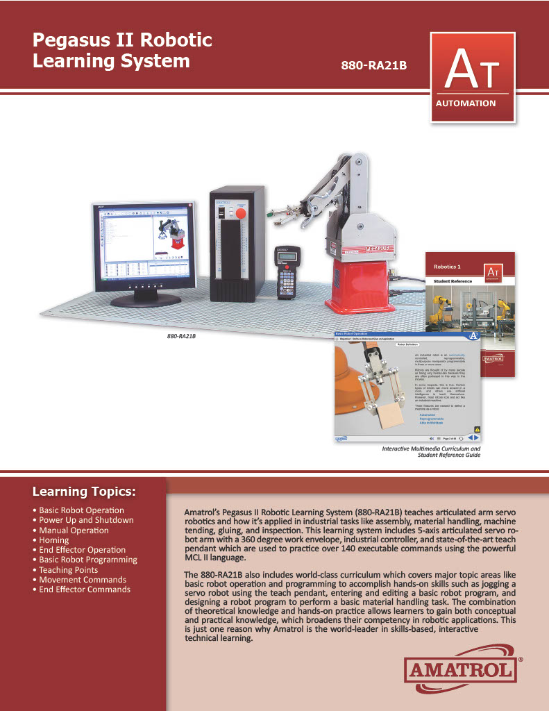 Amatrol Automation Robotic Training 880-RA21B