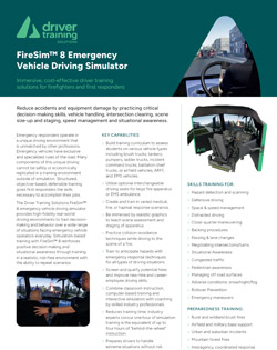Download Acron Aviation FireSim 8 Emergency Vehicle Driving Simulator brochure (pdf) Acron Aviation FireSim 8 Emergency Vehicle Driving Simulator brochure cover