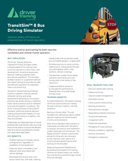 Brochure cover of Acron Aviation TransitSim™ 8 Bus Driving Simulator