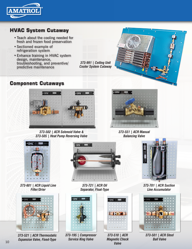 HVAC and Refrigeration Cutaways DAC Worldwide HVAC system and component cutaways for technical training