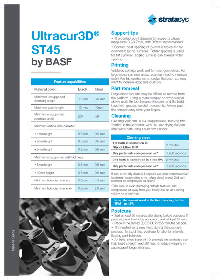 Ultracur3D® ST45 by BASF