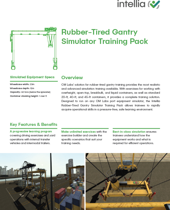 Quay-Side Crane Operator Training Simulators from CM Labs