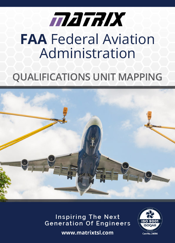 Download the Matrix TSL FAA Curriculum Mapping Guide (PDF) Cover of the Matrix TSL FAA Federal Aviation Administration Qualifications Unit Mapping Guide