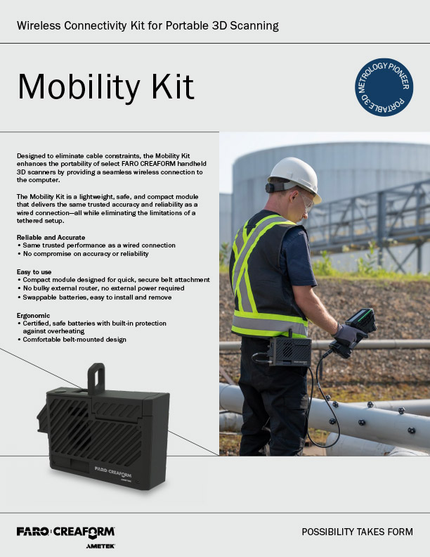 Download Creaform Mobility Kit Brochure Creaform Mobility Kit Brochure Cover