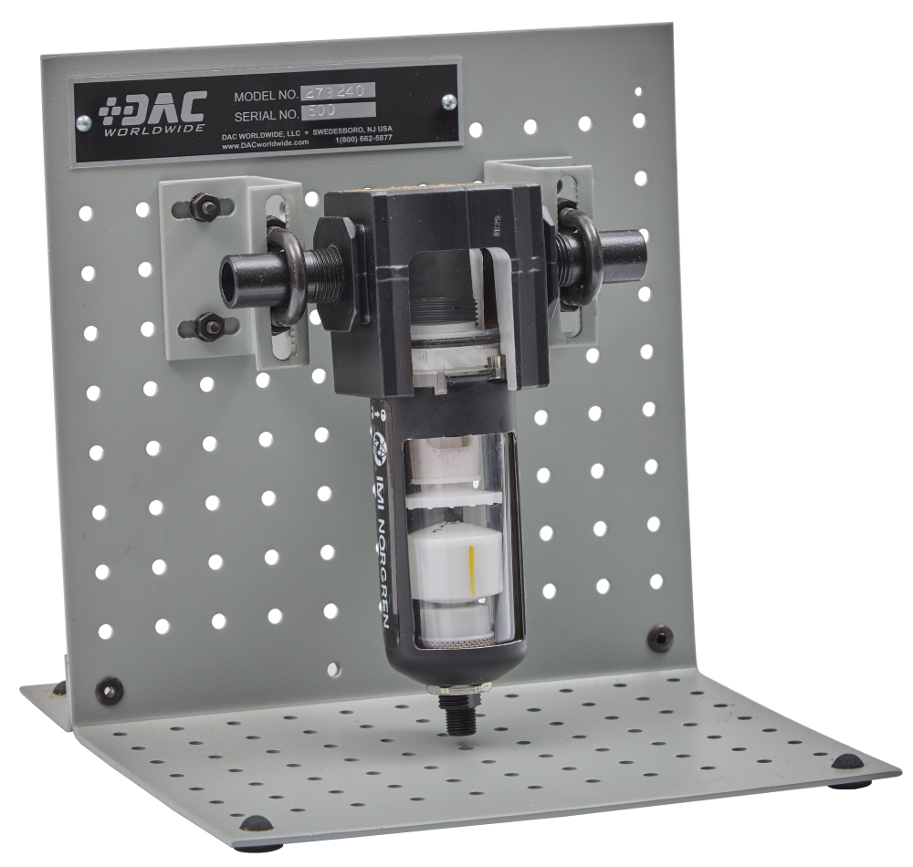 DAC 273-240 Air Filter Cutaway Side DAC Worldwide 273-240 Air Filter Cutaway showing internal compressed-air filtration components