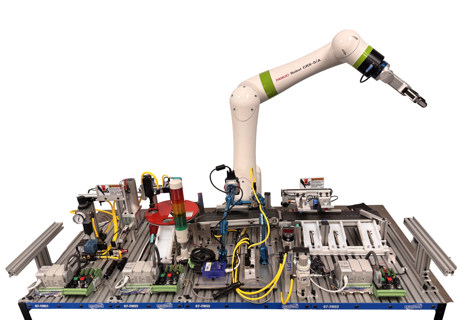 Amatrol Tabletop Mechatronics with FANUC CRX Cobot 87-TMS Amatrol Smart Factory Tabletop Mechatronics 87-TMS training system