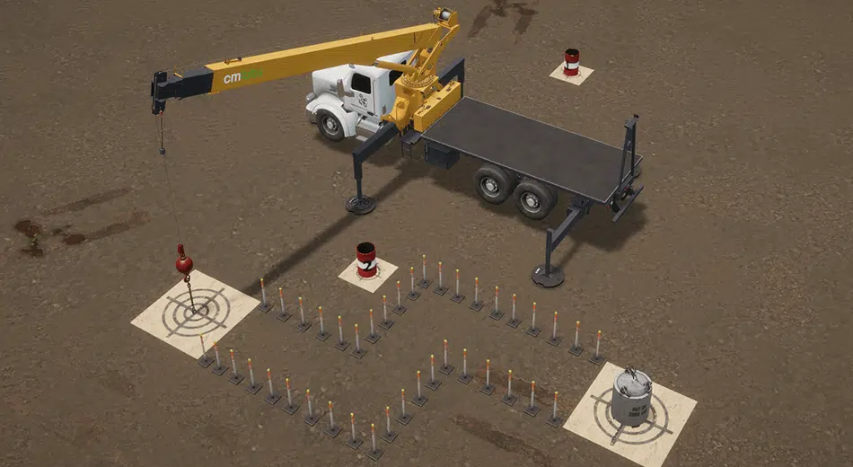 Intellia Boom Truck Simulator Training Exercise CM Labs Intellia Boom Truck Simulator
