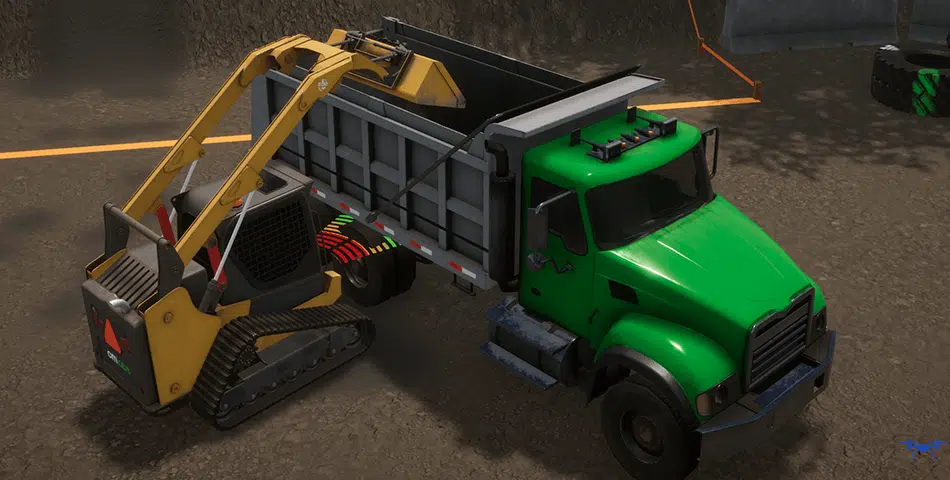 Compact Track Loader Simulator Training Pack - Truck Loading Close Up CM Labs Intellia Compact Track Loader Simulator
