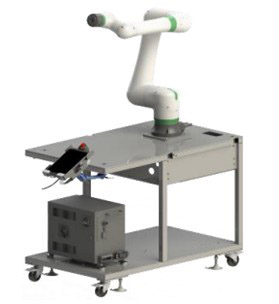 FANUC CRX-5iA CERT Cart - Powder-Coated Steel Configuration Powder-coated steel FANUC CRX-5iA CERT Cart for collaborative robotics training