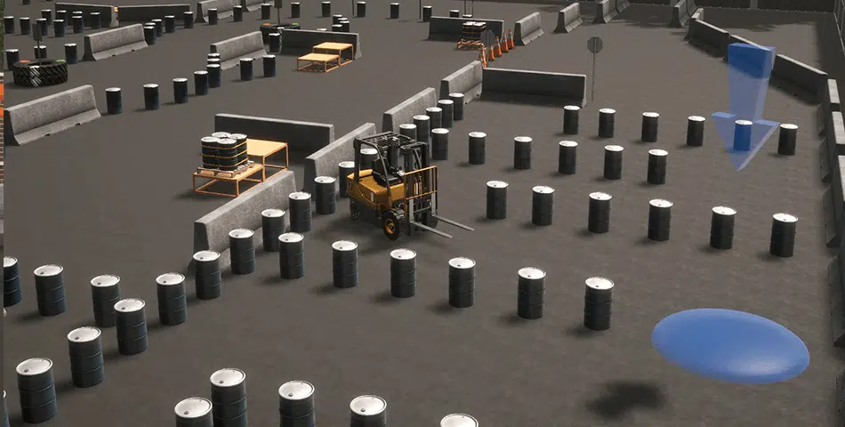 Intellia Forklift Simulator | Basic Control Exercise CM Labs Intellia Forklift Simulator