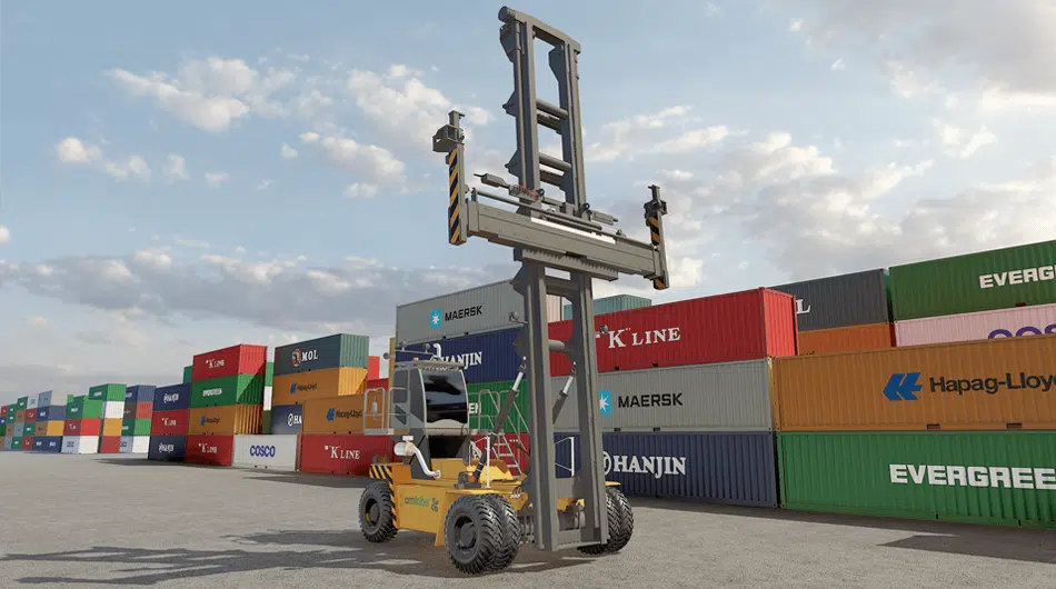 CM Labs Double Empty Container Handler Do More with CM Labs Simulation Training Add-On Modules