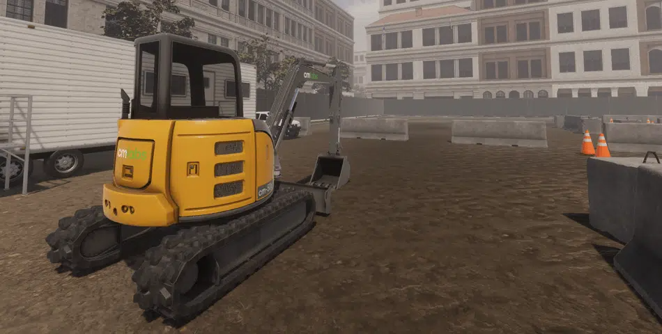 In-exercise teachable moments CM Labs Intellia Mini Excavator Simulator