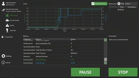 Reach Stacker Simulator Training Pack KPI Performance Report CM Labs Intellia Reach Stacker Simulator KPI Performance Report