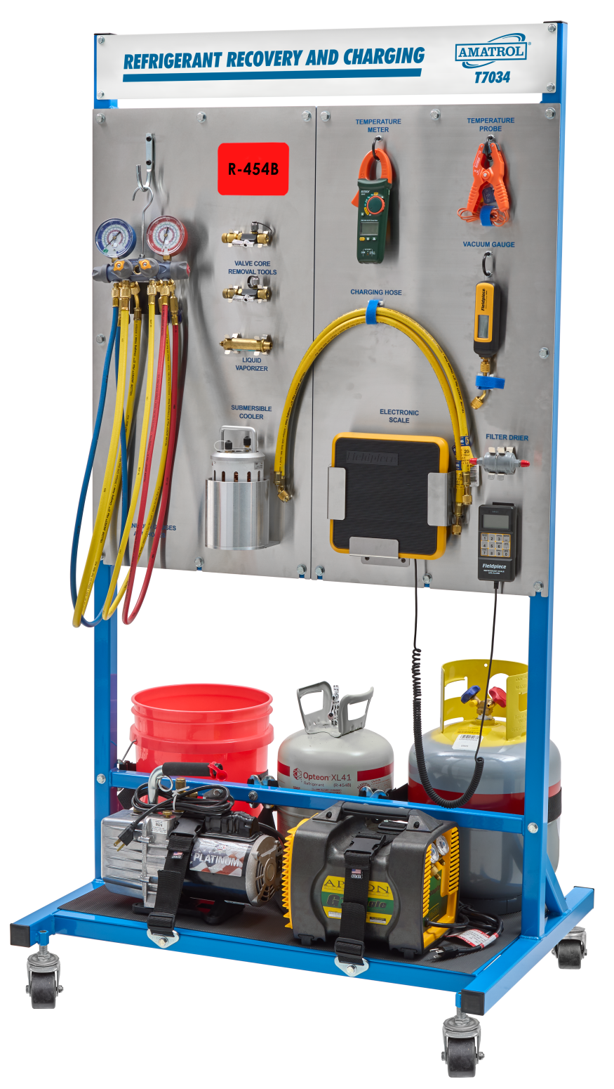 Amatrol T7034 R-454B HVAC/R Learning System Amatrol T7034 R-454B Refrigerant Recovery and Charging Learning System