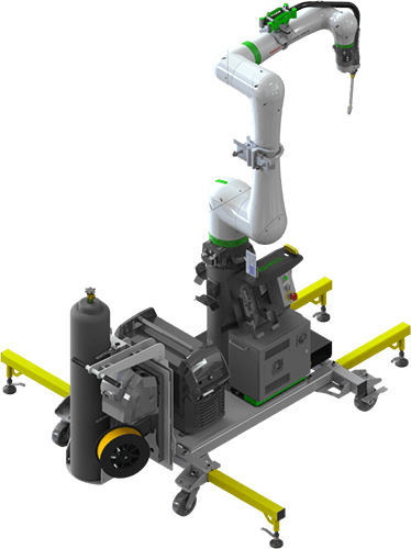 MOD-WELD Traveler TRV25 MOD-WELD Traveler with FANUC CRX-2a5iA Side View