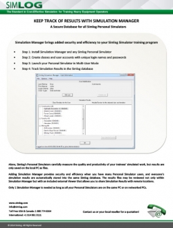 Simlog Simulation Manager Software