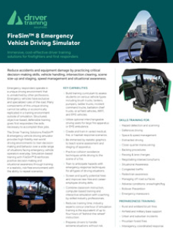 Download Acron Aviation FireSim 8 Emergency Vehicle Driving Simulator brochure (pdf) Acron Aviation FireSim 8 Emergency Vehicle Driving Simulator brochure cover