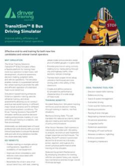 Brochure cover of Acron Aviation TransitSim™ 8 Bus Driving Simulator