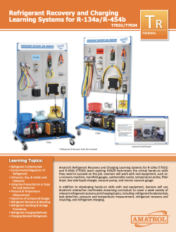 Amatrol R-134a and R-454B Refrigerant Recovery and Charging Brochure Amatrol T7031 and T7034 Refrigerant Recovery and Charging Learning Systems brochure cover