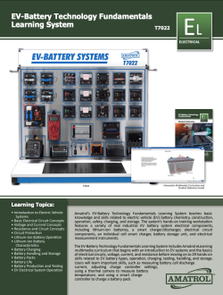 EV Battery Safety, Diagnostics, and Hands-On Skills Amatrol T7022 Brochure Cover
