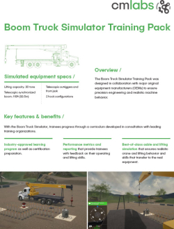 Boom Truck Simulator Training Pack Brochure Best-in-class cable and lifting simulation