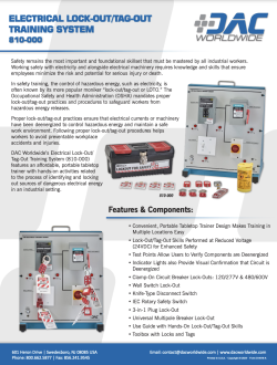 DAC Worldwide’s Electrical Lock-Out/Tag-Out Training System