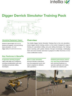 Digger Derrick Operator Training with Realistic Drilling and Pole Handling Simulation