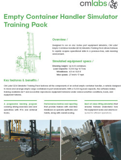 Download CM Labs ECH Brochure Empty Container Handler Simulator | CM Labs