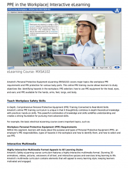 Amatrol PPE in the Workplace eLearning