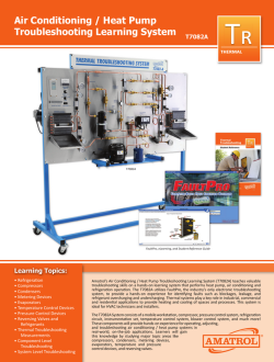 Amatrol T7082A Air Conditioning and Heat Pump Troubleshooting Learning System brochure