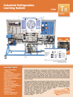 Amatrol T7500 Industrial Refrigeration Learning System Brochure Cover of the Amatrol T7500