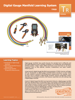 Cover of the Amatrol T7033 Digital Gauge Manifold Learning System brochure