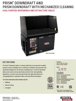 Download the Prism Downdraft Table Brochure (PDF) Prism® Downdraft Tables for Welding Education | Lincoln Electric